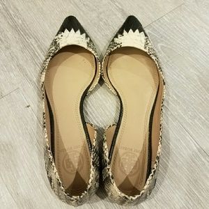 Tory Burch Snakeskin Flats