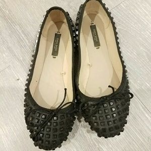 Black Stud Zara Flat