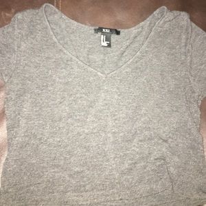 Grey Crop Top
