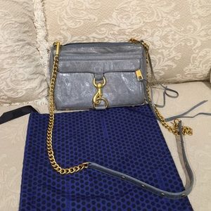 Rebecca Minkoff blue mini MAC crossbody bag