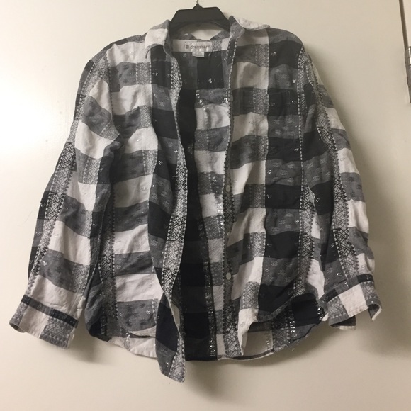 Black and White Plaid Shirt