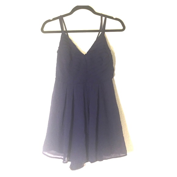 Navy blue dressy flowy romper