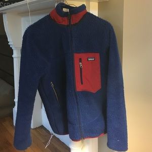 Blue Patagonia zip up fleece. a men's x-small