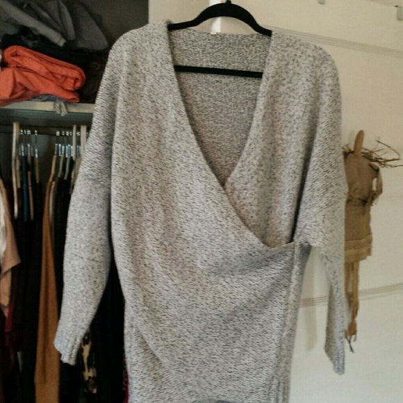 Beautiful chunky wrap front sweater