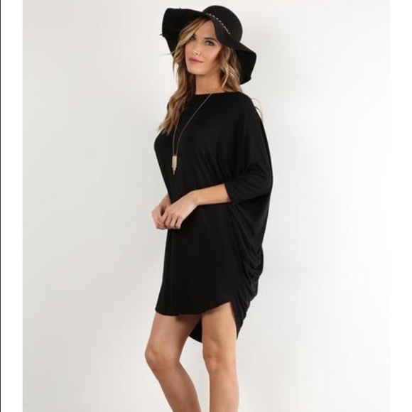 BLACK DOLMAN SLEEVE MINI - Picture 3 of 4