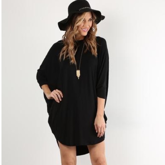 BLACK DOLMAN SLEEVE MINI - Picture 4 of 4