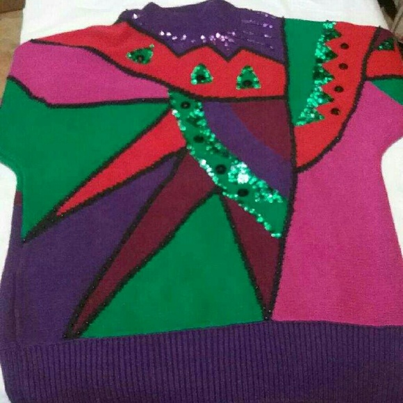 Vintage Sequin Cedars Sweater - Picture 1 of 4