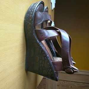 Born strappy wedge sandals