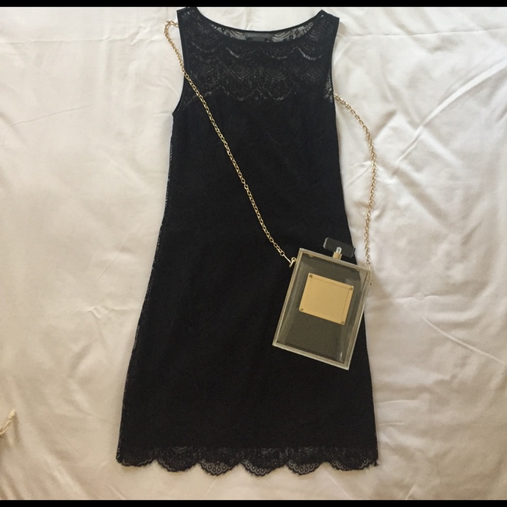 Armani Exchange Black Lace Dress Size 0P
