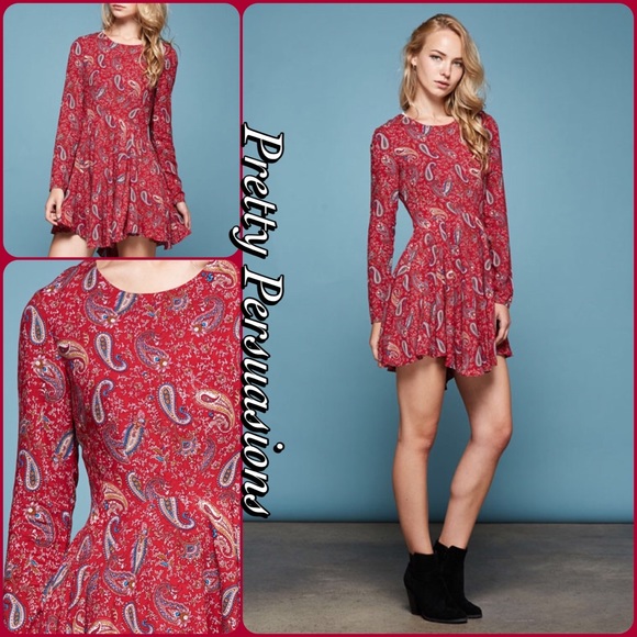 SOLD OUT ‼️Paisley Gypsy Dreams Fit & Flare Dress - Picture 2 of 3