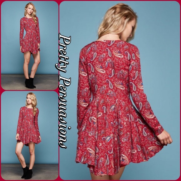 SOLD OUT ‼️Paisley Gypsy Dreams Fit & Flare Dress - Picture 3 of 3