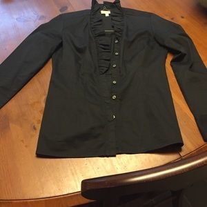 Banana Republic black button down blouse sz small