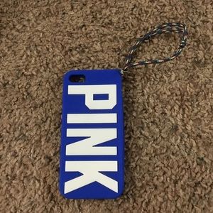 Blue Victoria's Secret pink phone case