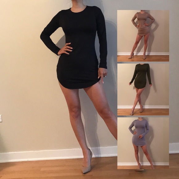 Super soft mini slim dress S/M/L/XL FOUR colors - Picture 3 of 3