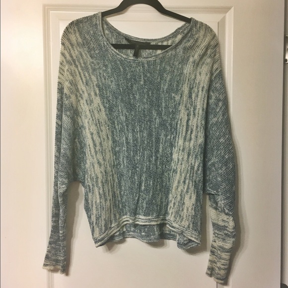 BCBG max Azaria M blue and creme sweater - Picture 1 of 4