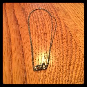 Double strand infinity Tiffany and Co. necklace