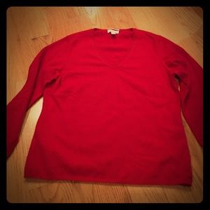 Red cashmere sweater