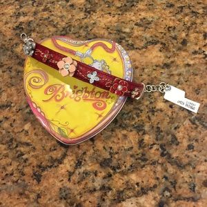 Brighton Red Leather Bracelet with Flowers