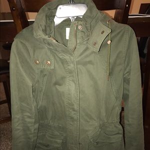Olive jacket with hood
