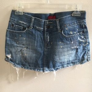 Denim mini skirt