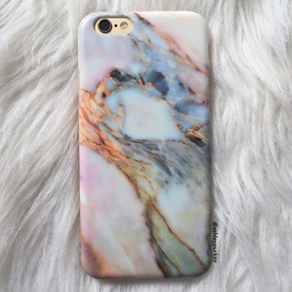 SOLD pink skies marble iPhone 6 Plus case - Picture 2 of 4