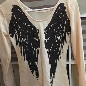 Long sleeve angel wings shirt