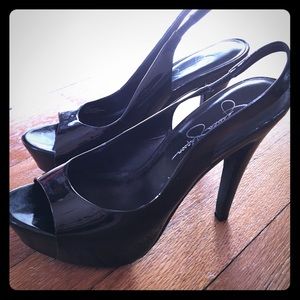 Jessica Simpson platform slingback heels