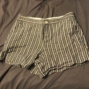 Boutique grey/white pinstriped shorts- Size S