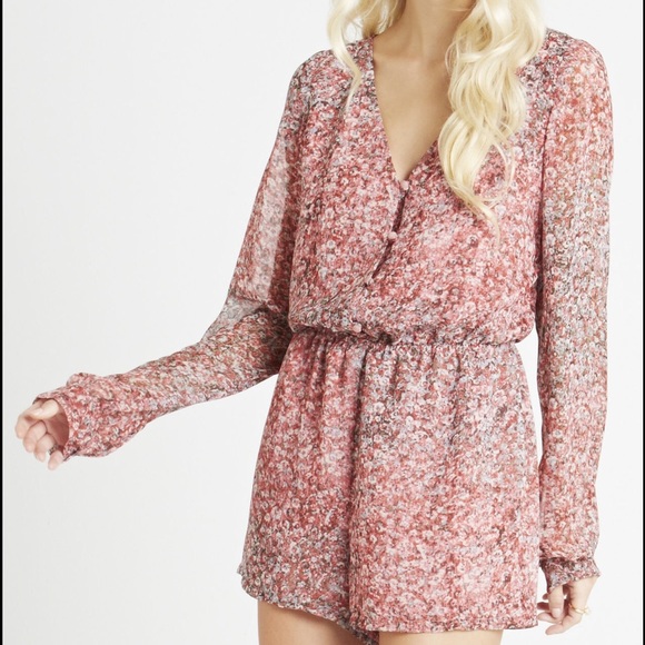 bcbg pink romper