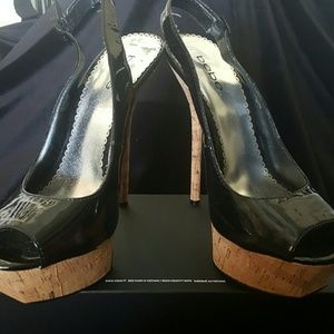 Bebe shoes pattern leather super sexy