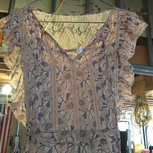 Folk Inspired Maxi dress with Lace detail