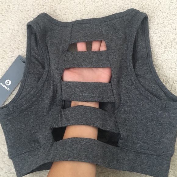 Mono B Tops Flirty Open Back Sports Bra W Removable Padding Poshmark