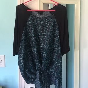 Mossimo Oversized Black Blouse