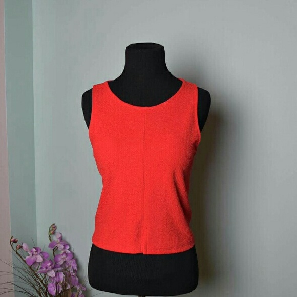 Tops - Adorable Red Block Sleeveless Blouse