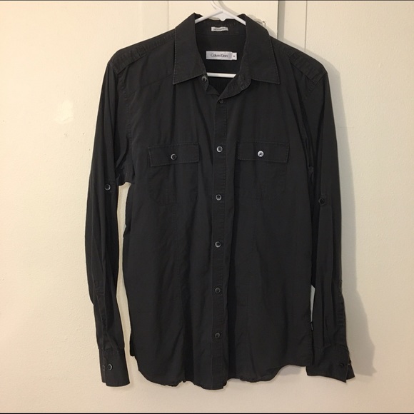 Calvin Klein Pocket Sportshirt in Black (size M)