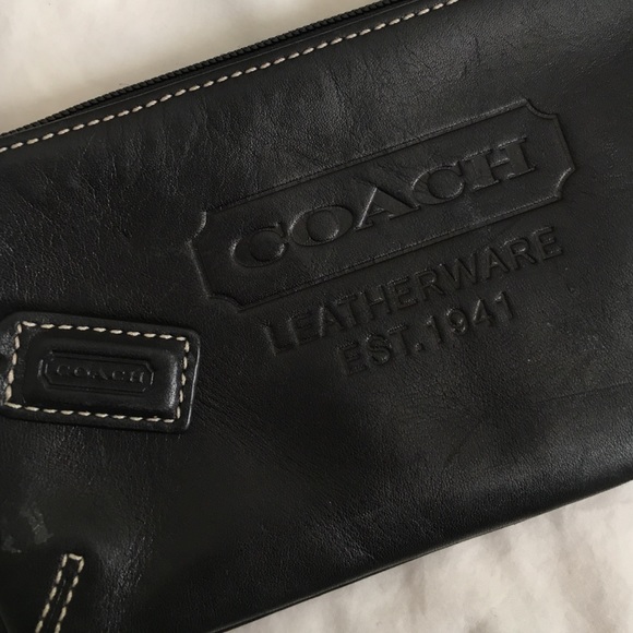 Small black Coach Wristlet - Picture 3 of 4