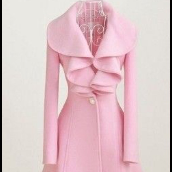 Pastel Pink Wool Coat