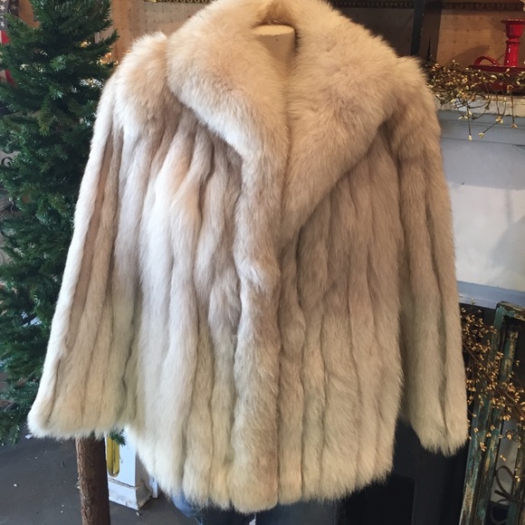 ❤️ Real Silver Fox Fur Coat ❤️