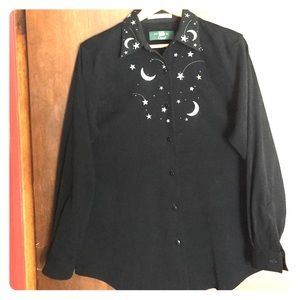 Orvis NWOT Women's Velvet Embellished Shirt