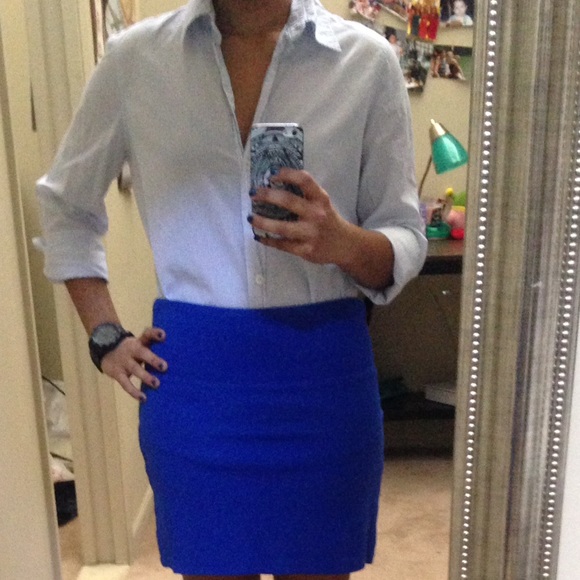 Blue striped shirt