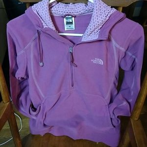 Pink North Face 1/4 zip hoody