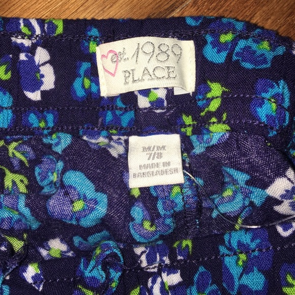 Blue Floral Palazzo Pants - Picture 2 of 2