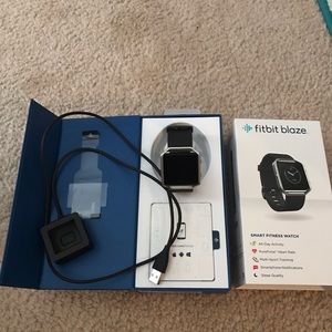 Fitbit Blaze-Stainless Steel Frame w/ Black Band