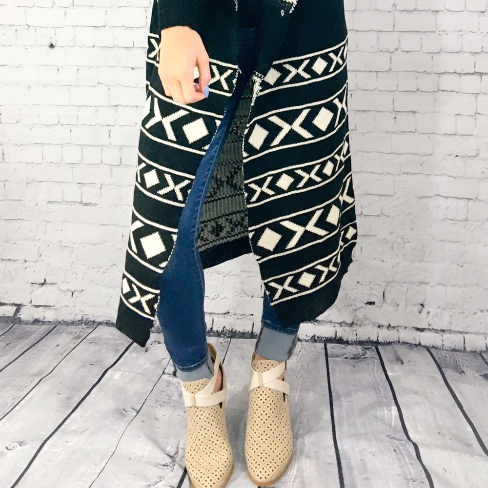 Aztec Open Duster Cardigan - Picture 3 of 4