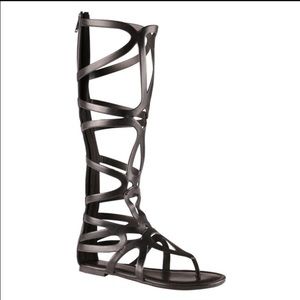 ALDO Black Gladiator Boots Sandals Leather