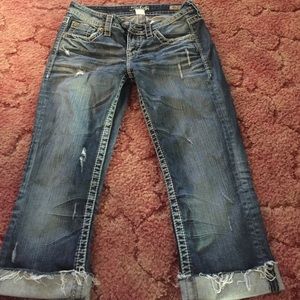 Size 27 Silver Capri