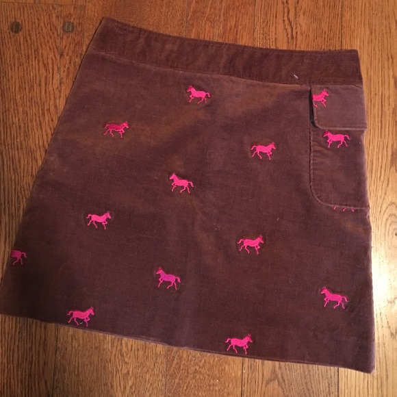 Lilly Pulitzer Fall Horse embroidered skirt.