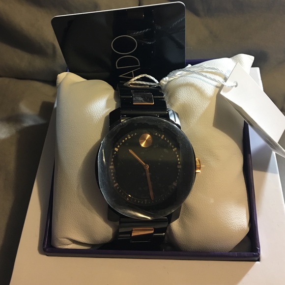 Brand new Movado Bold black and rose gold watch main image 4