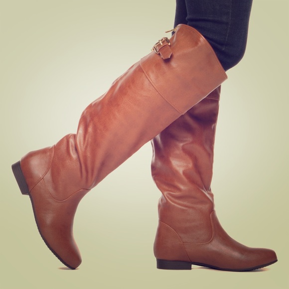 Shoedazzle 'Kimberli' Cognac Boots Sz 9.5 - NEW