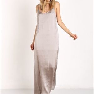 Show me your Mumu silver satin maxi